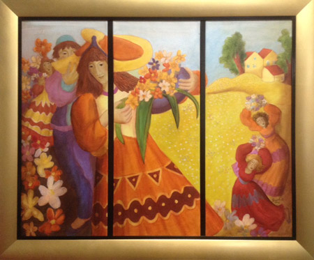 Gardeners - painting by Francine Gravel